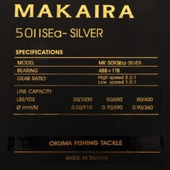 Okuma Makaira 50 2-Speed Open Top Game Reel Silver 11 Okuma Makaira 50 2-Speed Open Top Game Reel Silver -Okuma 134060 3 n